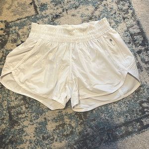 Lululemon white tracker shorts